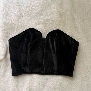 Victoria’s Secret Dream Angel Black Velvet corset top